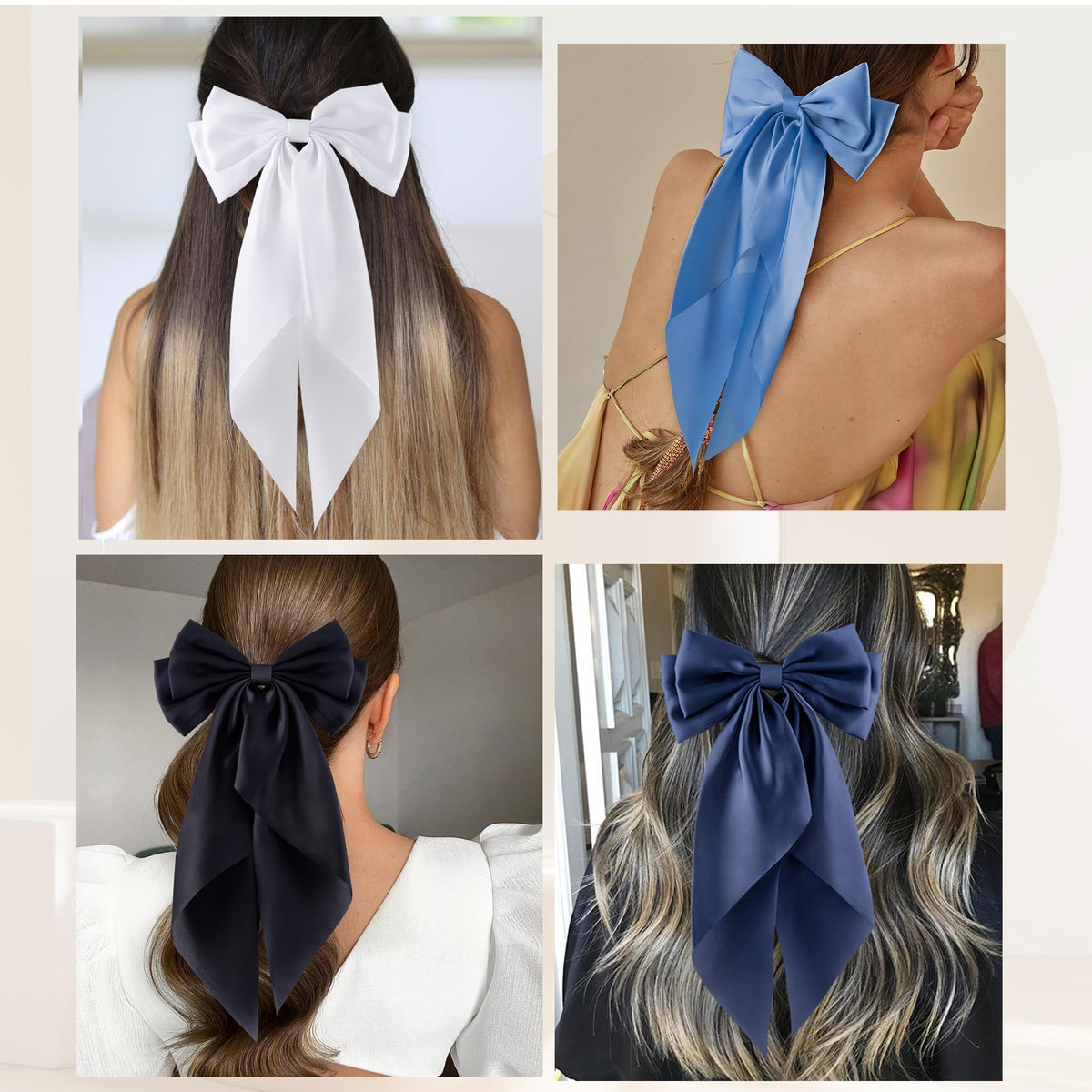 hisial Large Bow Hair Clip in a gift box presentation