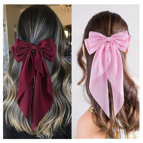 hisial Large Bow Hair Clips displayed in a neat arrangement