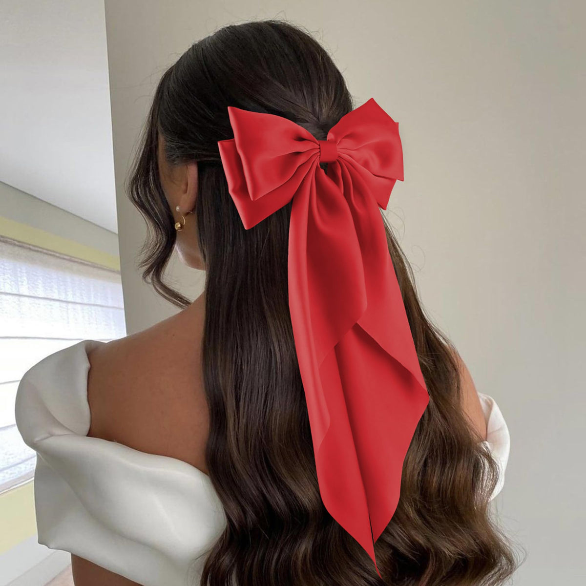 hisial Large Bow Hair Clips displayed in a pack