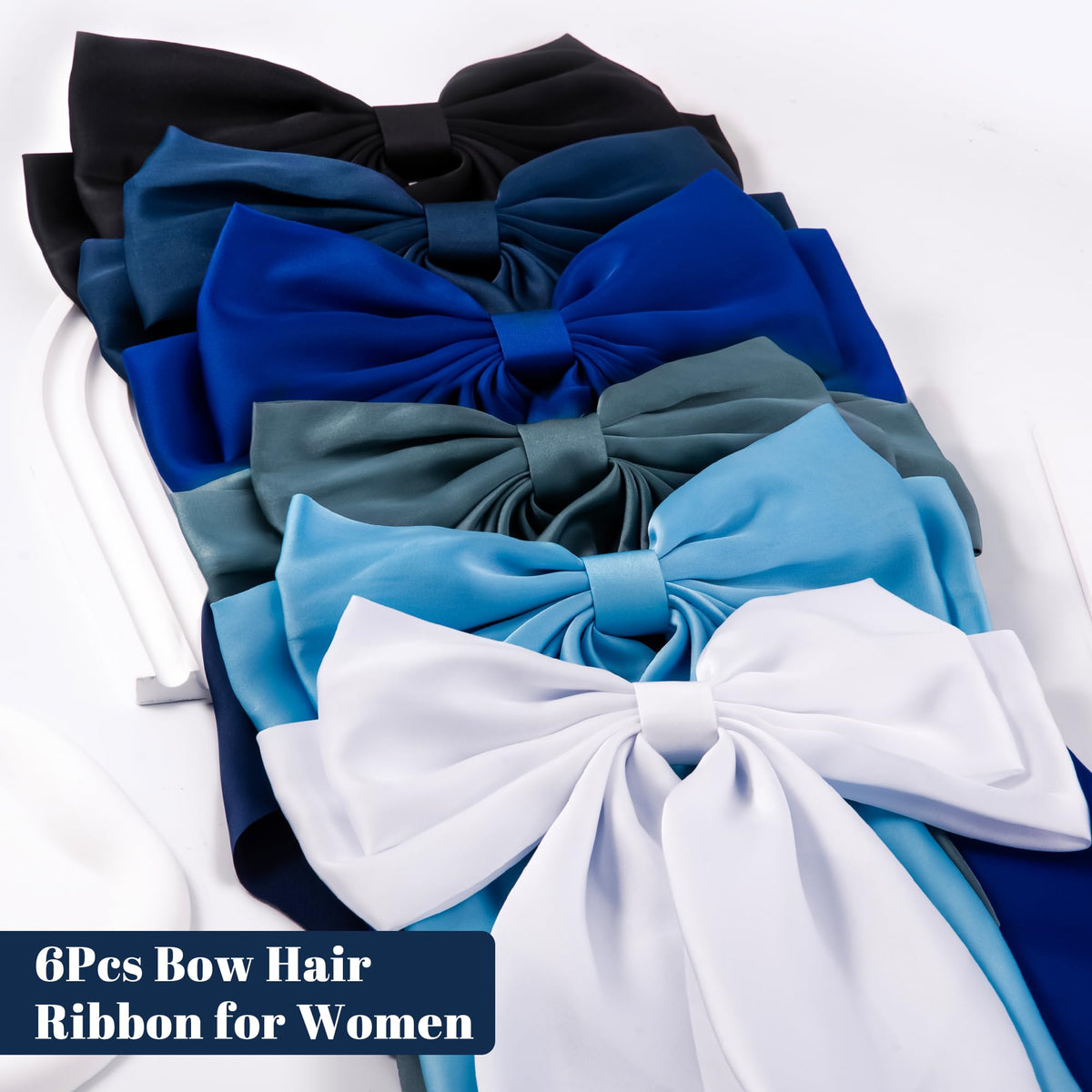 hisial Large Bow Hair Clips displayed with packaging