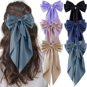 hisial large bow hair clips in assorted colours