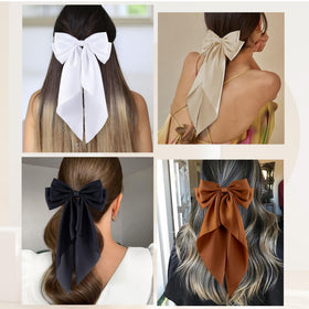 hisial Large Bow Hair Clips in various colours