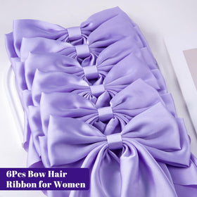 hisial Large Bow Hair Clips purple with accessories