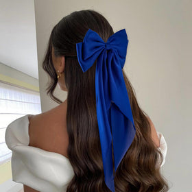 hisial Large Bow Hair Clips Royal Blue packaging