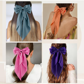 hisial large bow hair clips set of six