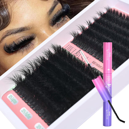 HK HIKLASY Lash Clusters Kit with 180 pieces and bond seal