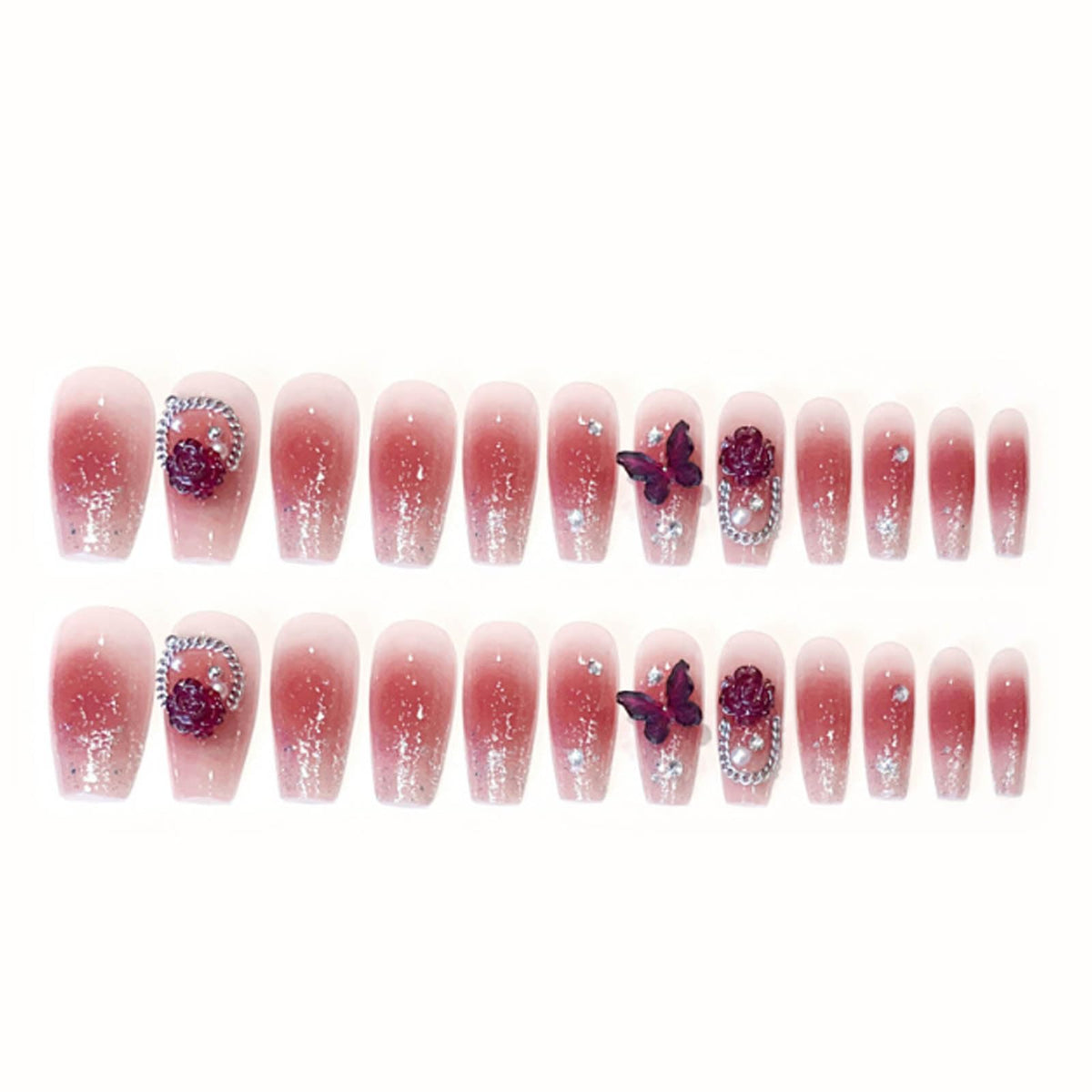 Hkanlre Bling Coffin Press on Nails packaging