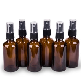 hmaimas 2oz amber glass spray bottle front view