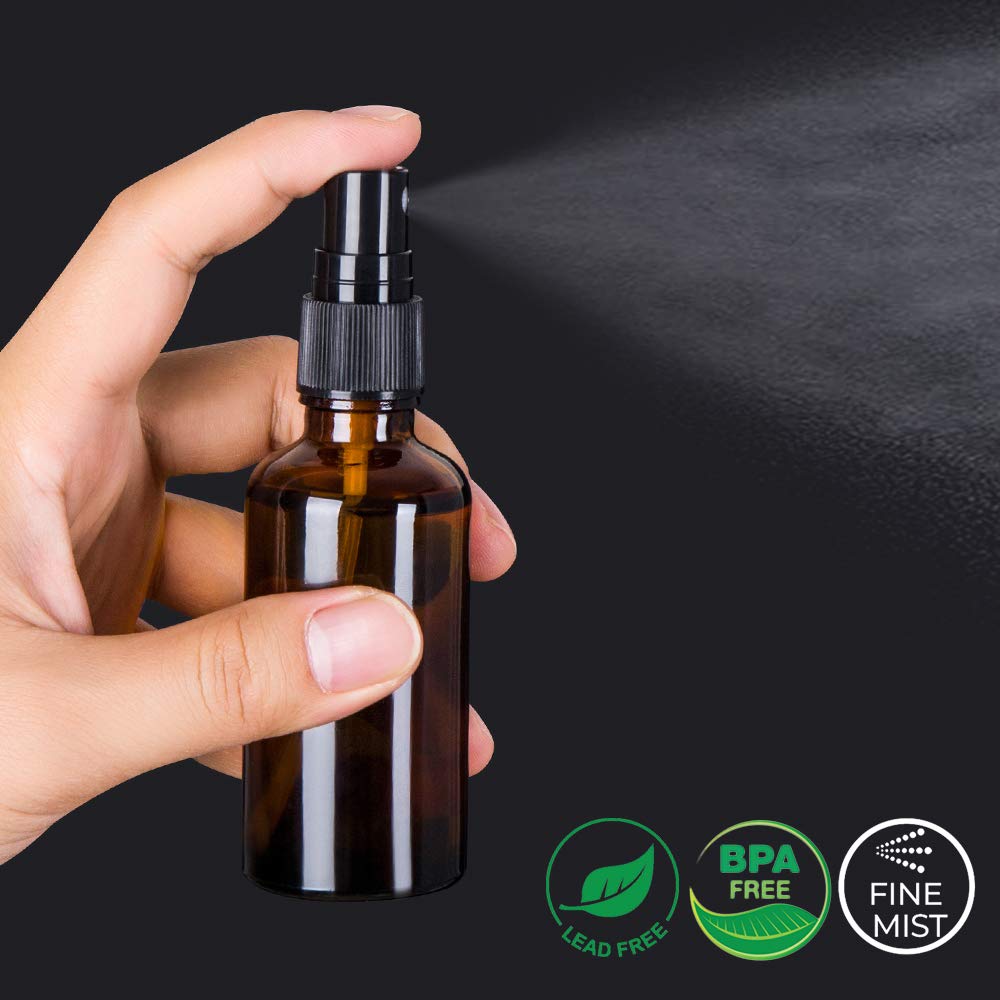 hmaimas Amber Glass Spray Bottle with fine mist sprayer