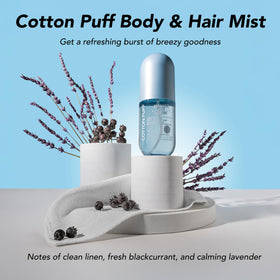 Holler & Glow Body & Hair Mist being sprayed