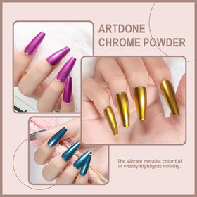 Holographic nail powder from Artdone kit