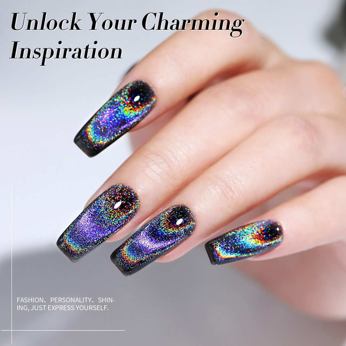 Holographic shimmer effect of Born Pretty Cat Magnetic Gel