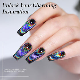 Holographic shimmer effect of Born Pretty Cat Magnetic Gel