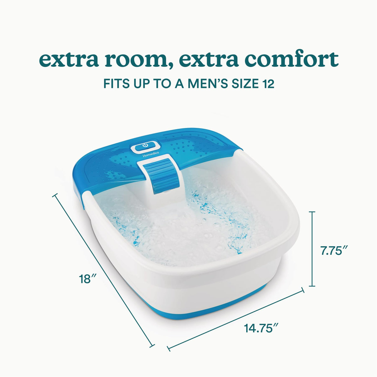 Homedics Bubble Bliss Deluxe Foot Spa in a relaxing home setting
