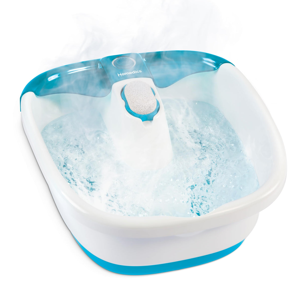 Homedics Bubble Mate Foot Spa front view with toe-touch control