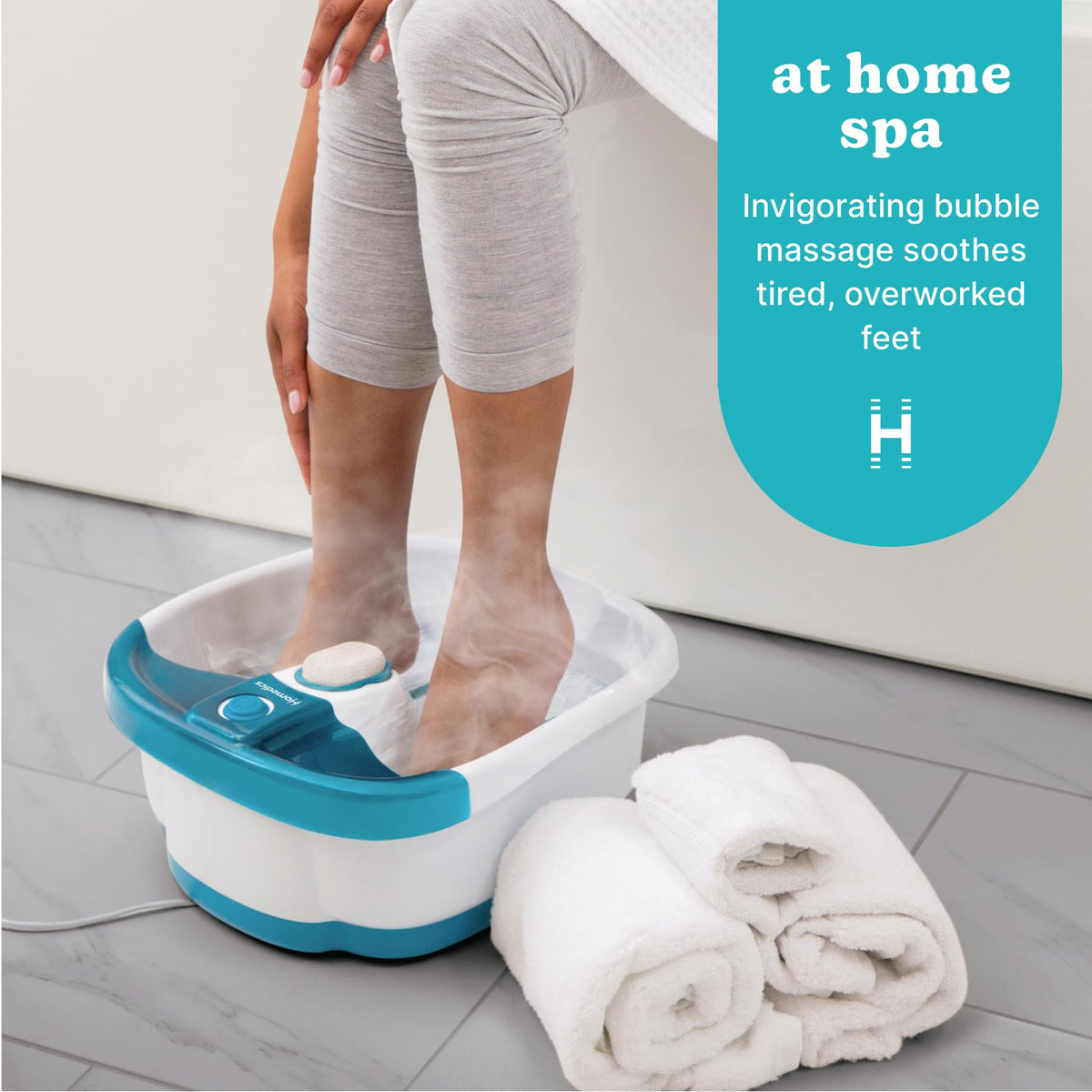 Homedics Bubble Mate Foot Spa with removable pumice stone