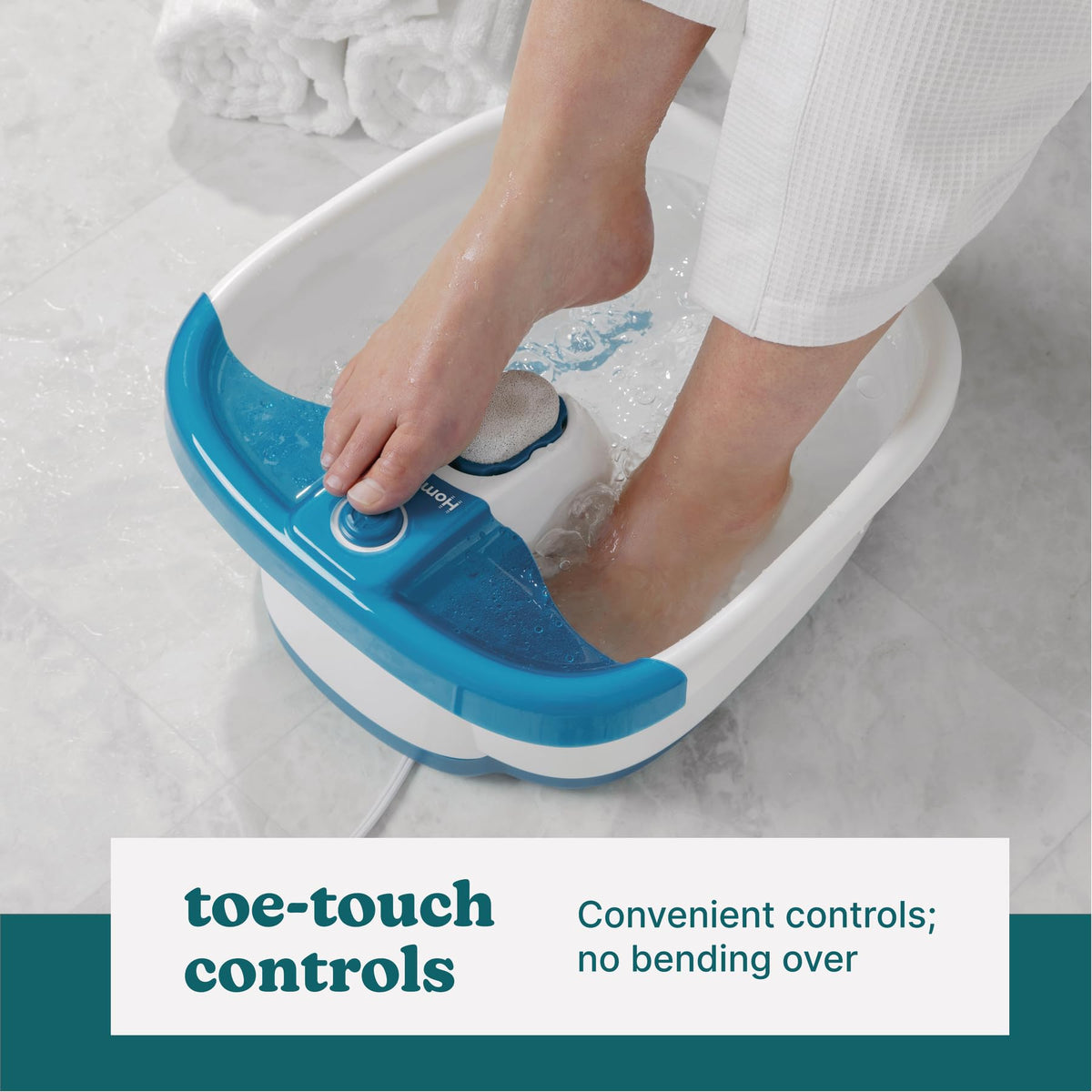 Homedics Bubble Mate Foot Spa with water inside