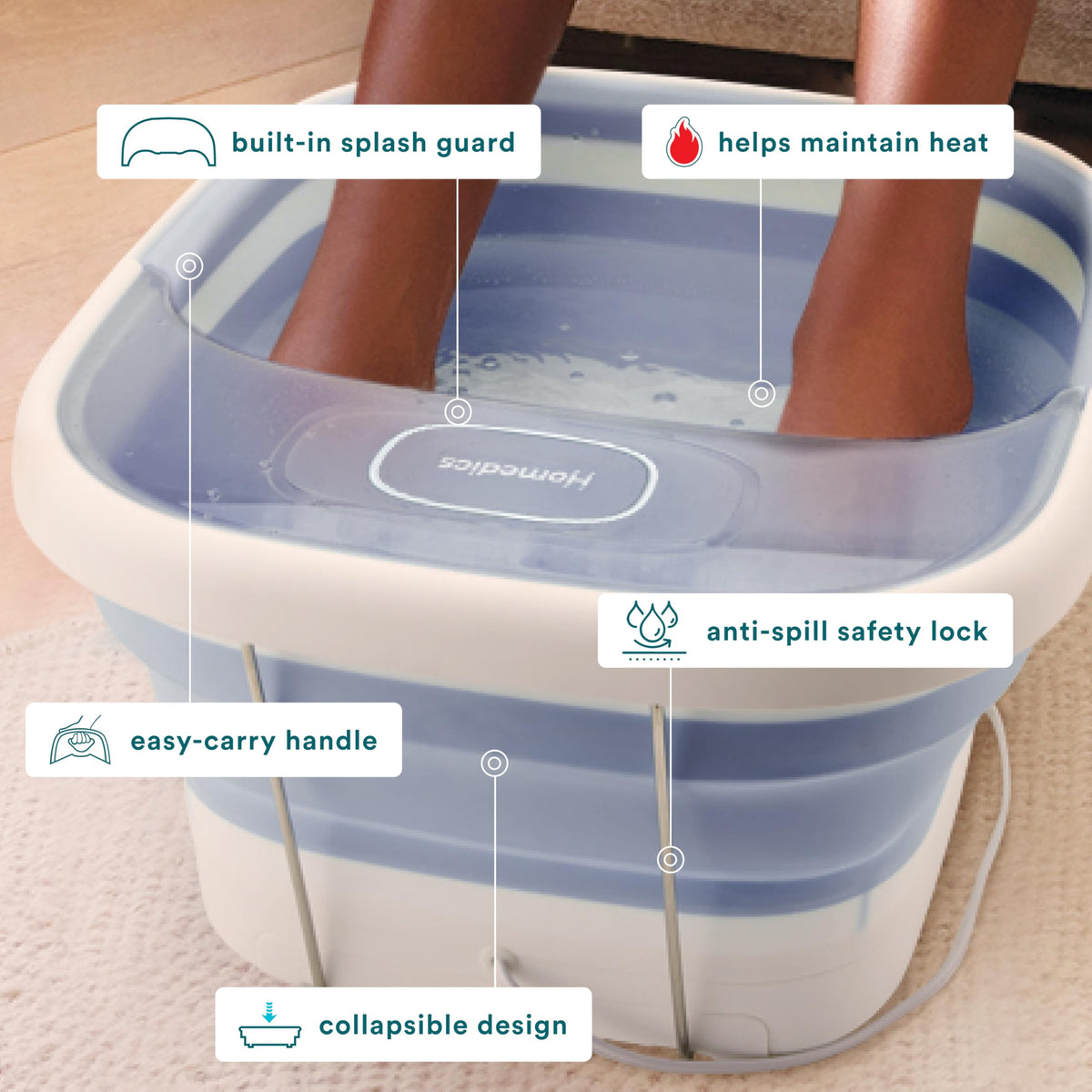 Homedics Foot Spa with bath salts included