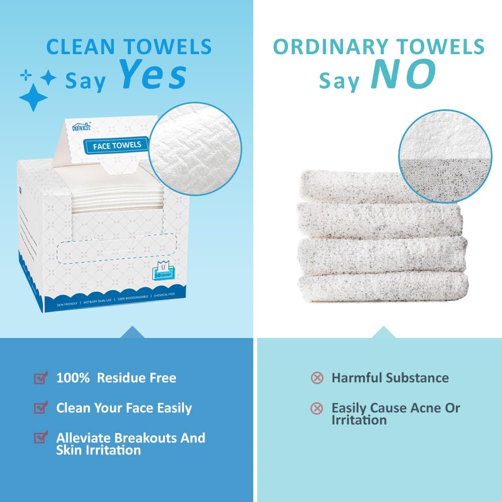HOMEXCEL Disposable Face Towels in use for personal care