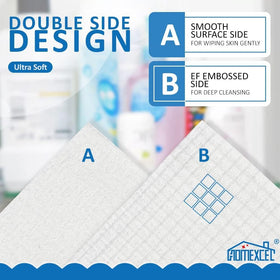 HOMEXCEL Disposable Face Towels showing dual-sided texture