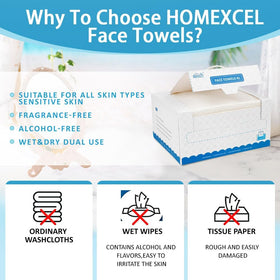 HOMEXCEL Face Towels being used for cleaning