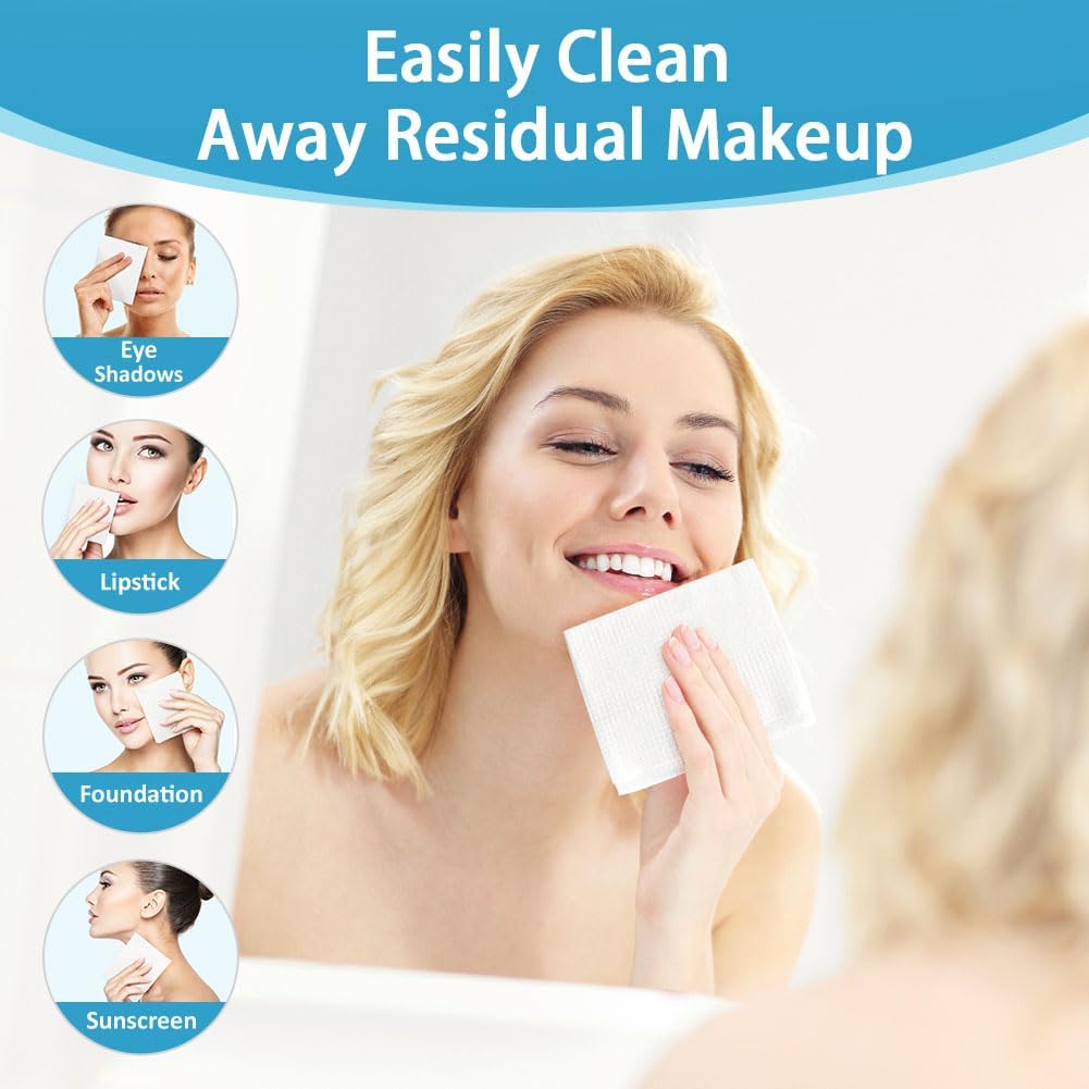 HOMEXCEL Face Towels in use for makeup removal