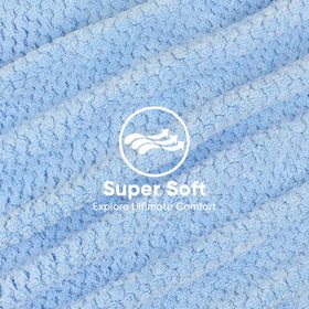 HOMEXCEL Microfiber Hair Towel in blue, side view