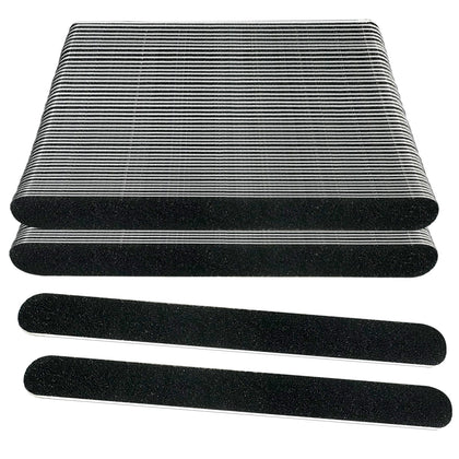 HomeyEra Emery Board Nail Files 100 Pack black colour front view