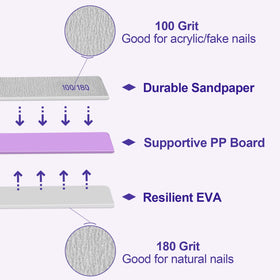 HomeyEra nail files in a square shape on a table