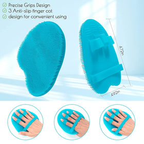 HOMMIESAFE Silicone Body Brush showing ergonomic grip design