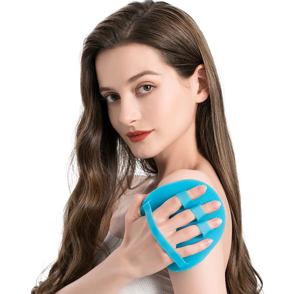 HOMMIESAFE Silicone Body Brush side view highlighting grips