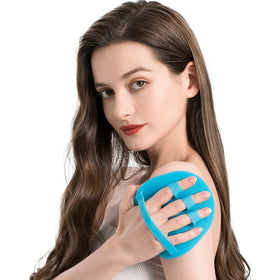 HOMMIESAFE Silicone Body Brush side view highlighting grips