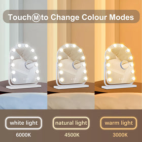 homtang Makeup Mirror showing 10X magnifying mirror attached