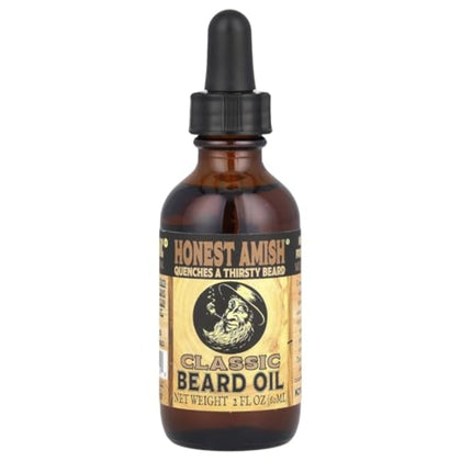 Honest Amish Beard Oil front view with 2 oz bottle