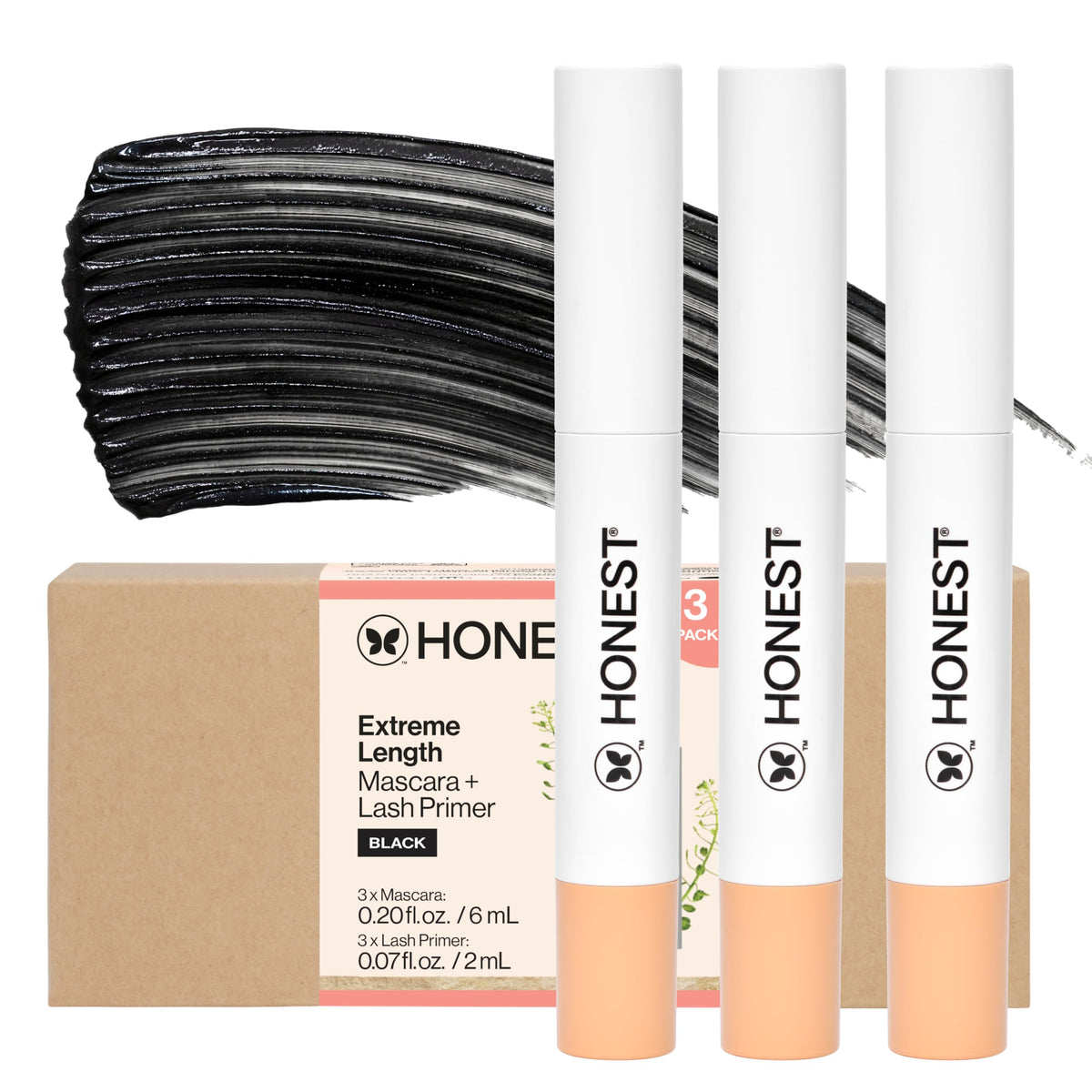 Honest Beauty 2-in-1 Extreme Length Mascara and Primer front view