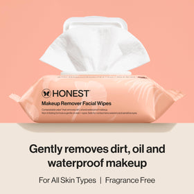 Honest Beauty Cleansing Makeup Remover Wipes opened with wipes visible