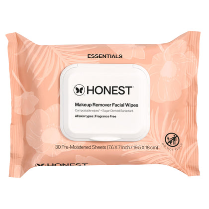 Honest Beauty Cleansing Makeup Remover Wipes package front view