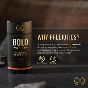 Honestly pHresh Natural Deodorant for Men, back view with ingredient list