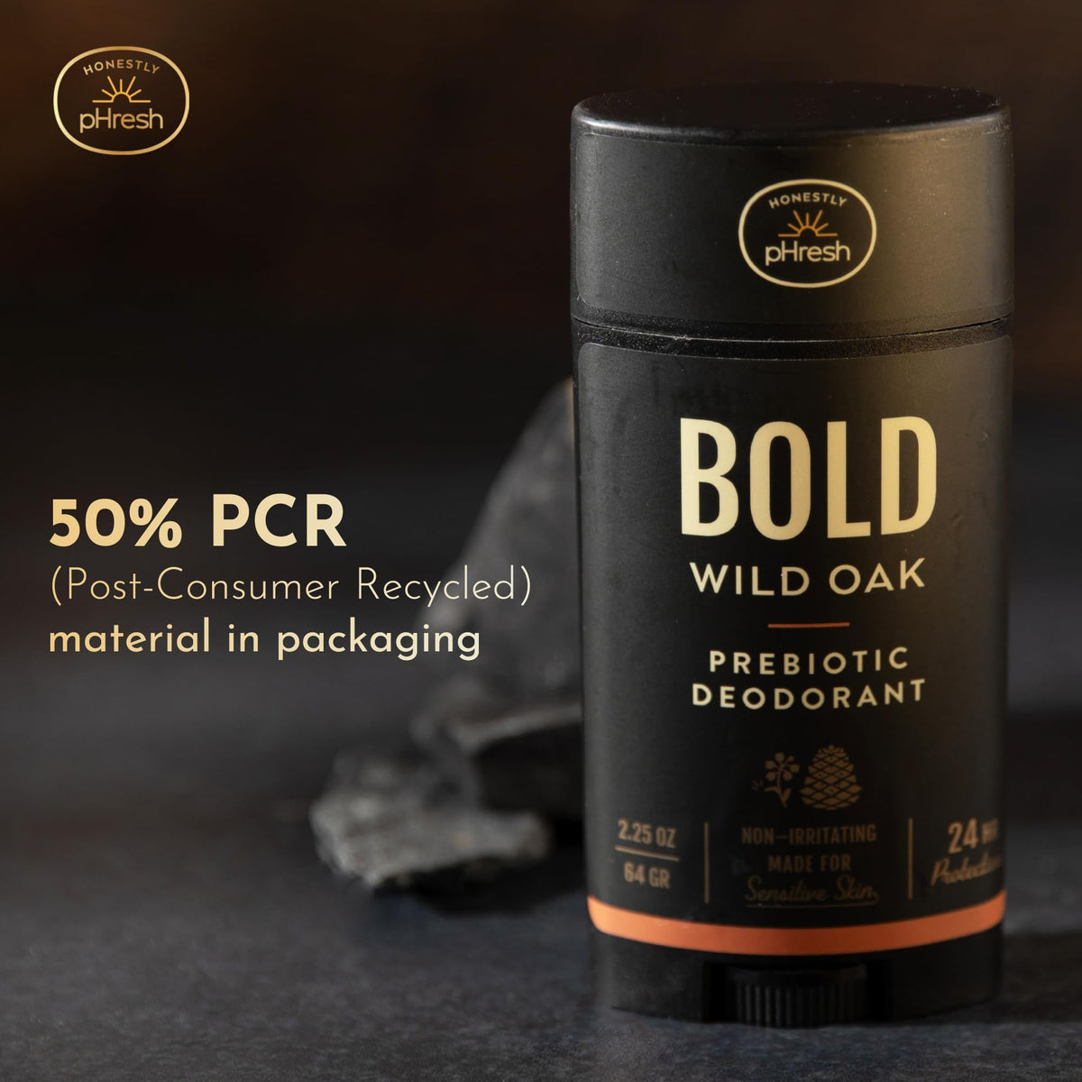 Honestly pHresh Natural Deodorant for Men, product dimensions on a scale