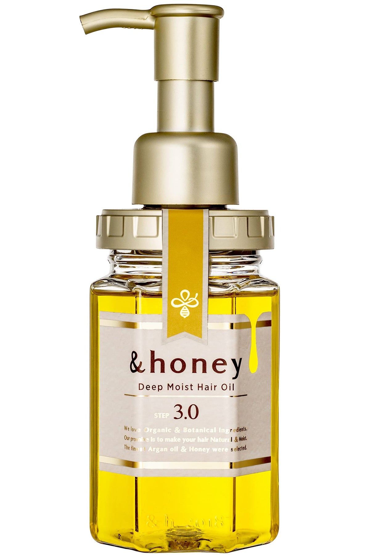& Honey Deep Moist Hair Oil front view with Bulgarian Damask Rose Honey