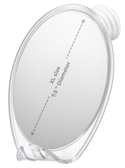 HONEYBULL Fogless Shower Mirror front view in white