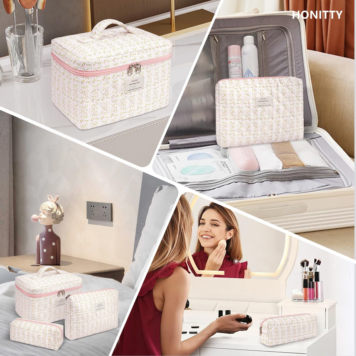 honitty Quilted Bag with upgraded zip detail