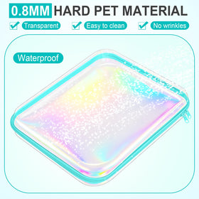 Hoolerry clear hard zipper case in a travel bag