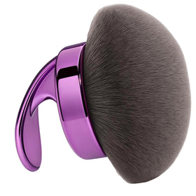 Hoostee Ultra Large Body Makeup Brush front view with purple handle