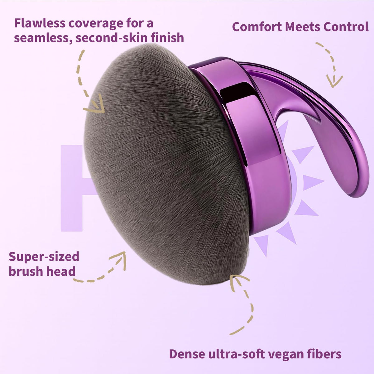 Hoostee Ultra Large Body Makeup Brush side view