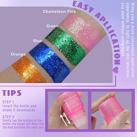 HOSAILY Holographic Pink Body Glitter Gel packaging