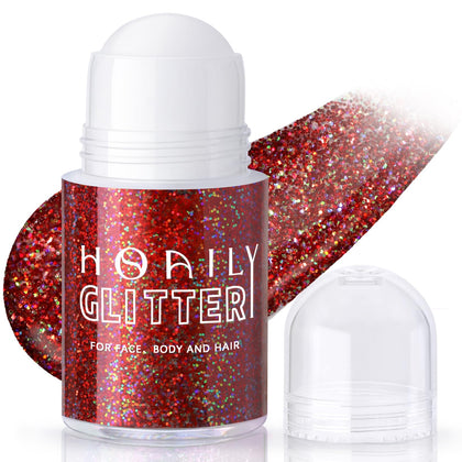 HOSAILY Roll-on Body Glitter Gel 68g front view with holographic shine