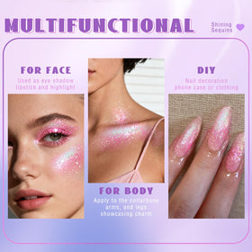 HOSAILY Roll-on Glitter Gel applied on skin
