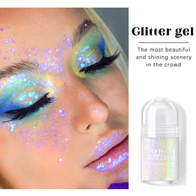 HOSAILY Roll-on Holographic Body Glitter Gel Neon Violet packaging