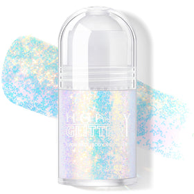 HOSAILY Roll-on Holographic Body Glitter Gel Sparkling Blue front view